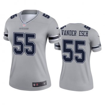 Women's Dallas Cowboys Leighton Vander Esch Silver Inverted Legend Jersey