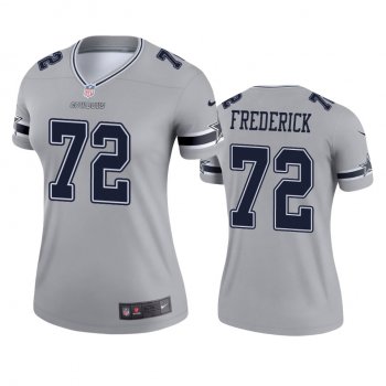 Women's Dallas Cowboys Travis Frederick Silver Inverted Legend Jersey