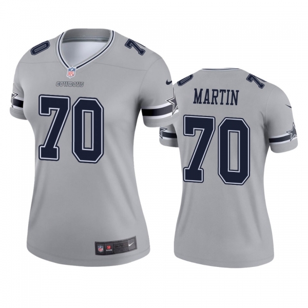 Women's Dallas Cowboys Zack Martin Silver Inverted Legend Jersey