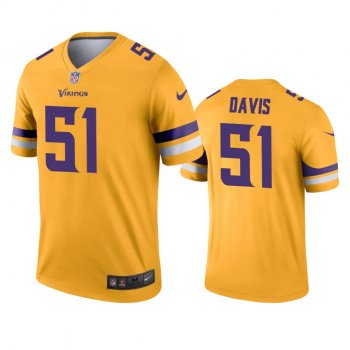 Minnesota Vikings Wyatt Davis Gold Inverted Legend Jersey