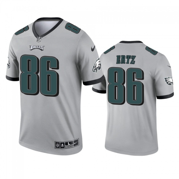 Philadelphia Eagles Zach Ertz Silver 2021 Inverted Legend Jersey