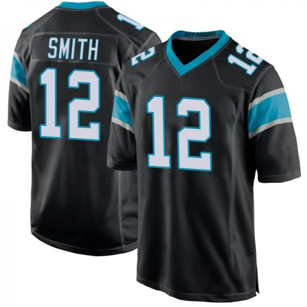 Youth Black Shi Smith Carolina Panthers Game Team Color Jersey