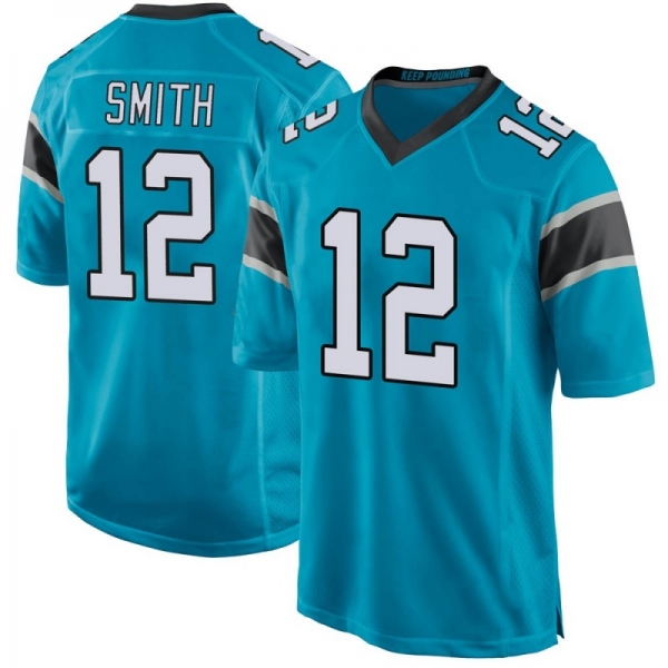 Youth Blue Shi Smith Carolina Panthers Game Alternate Jersey