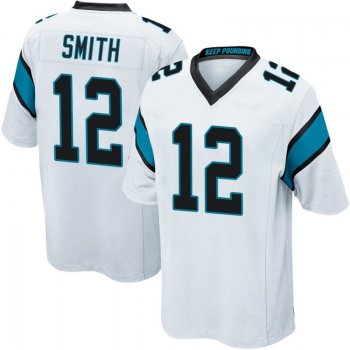 Youth White Shi Smith Carolina Panthers Game Jersey