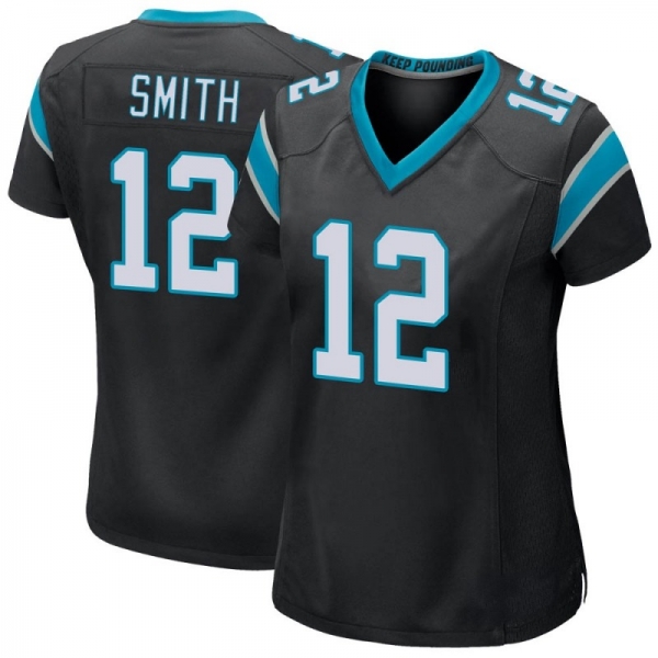 Women's Black Shi Smith Carolina Panthers Game Team Color Jersey