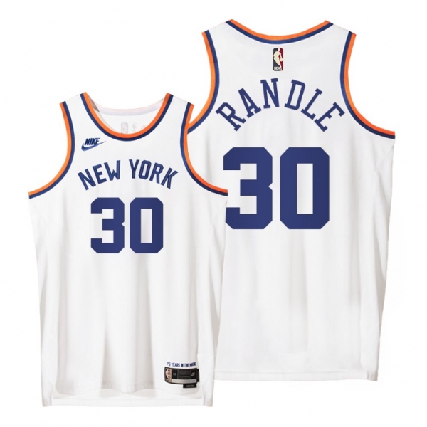 Knicks #30 Julius Randle 2021 Classic Edition White Jersey Origins 75th anniversary