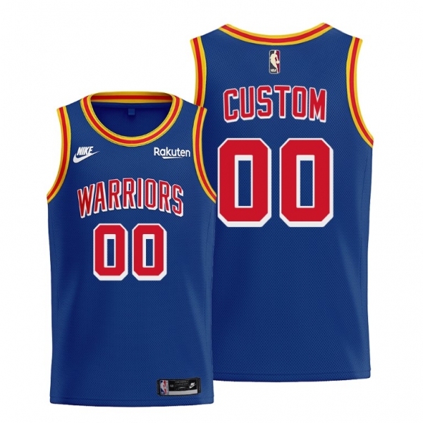 Warriors #00 Custom 2021 Classic Edition Royal Jersey Origins 75th anniversary