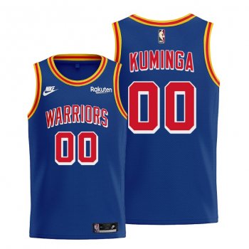 Warriors #00 Jonathan Kuminga 2021 Classic Edition Royal Jersey Origins 75th anniversary