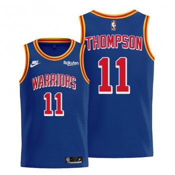 Warriors #11 Klay Thompson 2021 Classic Edition Royal Jersey Origins 75th anniversary