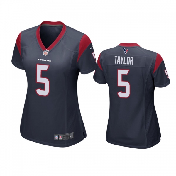 Women's Houston Texans Tyrod Taylor Navy Game Jersey