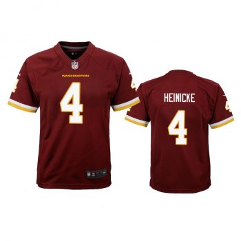 Youth Washington Football Team Taylor Heinicke Burgundy Game Jersey