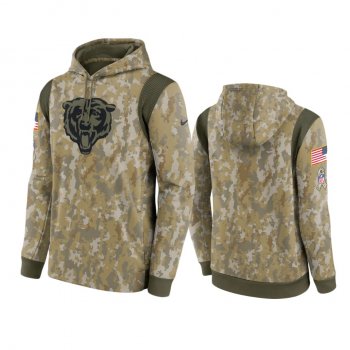 Chicago Bears Camo 2021 Salute To Service Therma Performance Hoodie