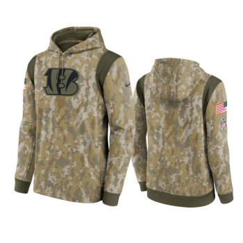 Cincinnati Bengals Camo 2021 Salute To Service Therma Performance Hoodie