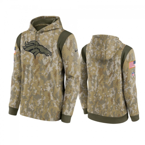 Denver Broncos Camo 2021 Salute To Service Therma Performance Hoodie