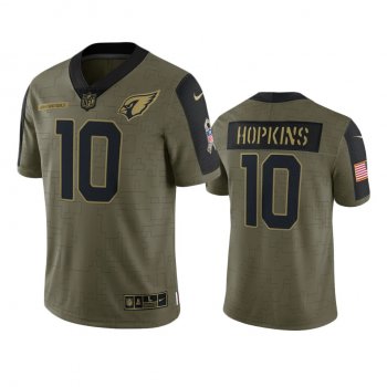 Arizona Cardinals DeAndre Hopkins Olive 2021 Salute To Service Limited Jersey