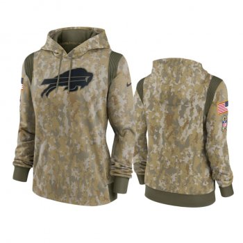 Women's Buffalo Bills Olive 2021 Salute To Service Therma Performance Hoodie