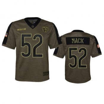 Youth Chicago Bears Khalil Mack Olive 2021 Salute To Service Game Jersey