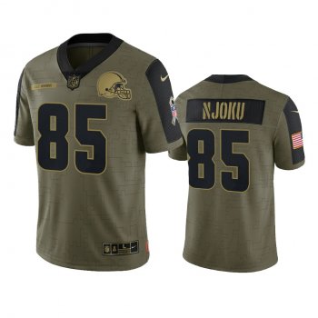 Cleveland Browns David Njoku Olive 2021 Salute To Service Limited Jersey