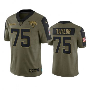 Jacksonville Jaguars Jawaan Taylor Olive 2021 Salute To Service Limited Jersey