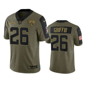 Jacksonville Jaguars Shaquill Griffin Olive 2021 Salute To Service Limited Jersey