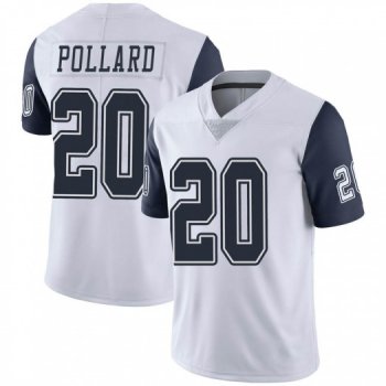 Men's Tony Pollard Dallas Cowboys Limited White Color Rush Vapor Untouchable Jersey