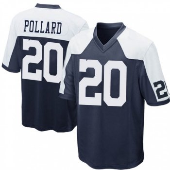 Men's Tony Pollard Dallas Cowboys Game Navy Blue Throwback Jersey