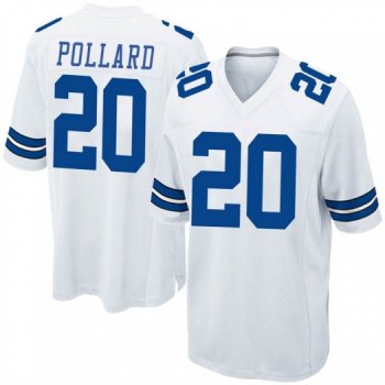 Youth Tony Pollard Dallas Cowboys Game White Jersey