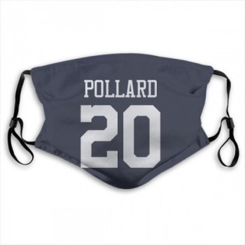 Tony Pollard Dallas Cowboys Navy Jersey Name & Number Face Mask