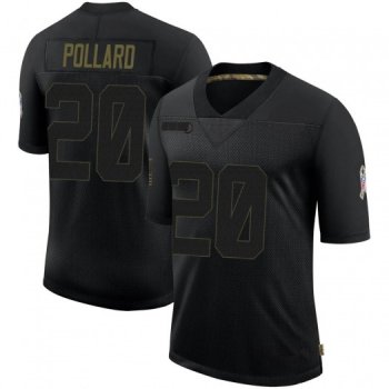 Men's Tony Pollard Dallas Cowboys Limited Black 2020 Salute To Service Jersey