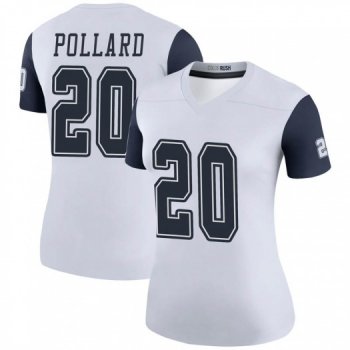 Women's Tony Pollard Dallas Cowboys Legend White Color Rush Jersey