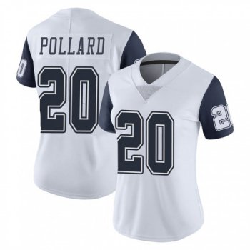 Women's Tony Pollard Dallas Cowboys Limited White Color Rush Vapor Untouchable Jersey