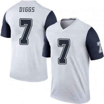 Men's Trevon Diggs Dallas Cowboys Legend White Color Rush Jersey