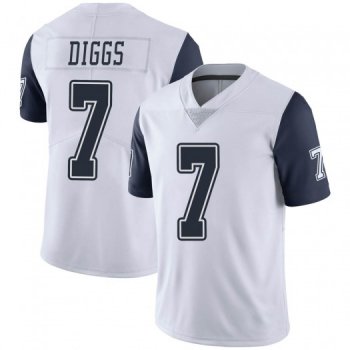 Men's Trevon Diggs Dallas Cowboys Limited White Color Rush Vapor Untouchable Jersey