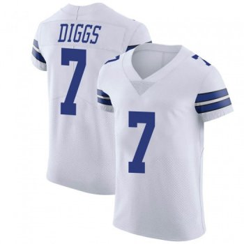 Men's Trevon Diggs Dallas Cowboys Elite White Vapor Untouchable Jersey