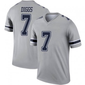 Men's Trevon Diggs Dallas Cowboys Legend Gray Inverted Jersey