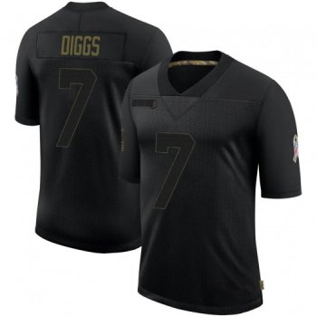 Men's Trevon Diggs Dallas Cowboys Limited Black 2020 Salute To Service Jersey