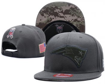 NFL New England Patriots Team Logo Salute To Service Adjustable Hat XD02