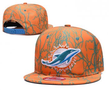 Dolphins Team Logo Orange Adjustable Hat TX