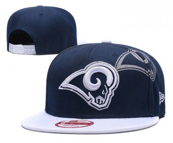 NFL Los Angeles Rams Team Logo Navy Silver Adjustable Hat