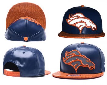 NFL Denver Broncos Fresh Logo Navy Reflective Adjustable Hat Z26