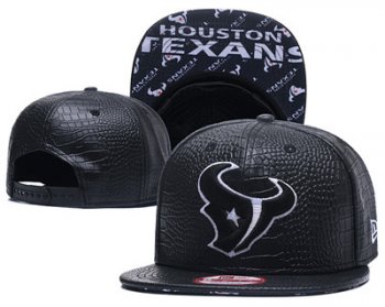 NFL Houston Texans Team Logo Black Adjustable Hat S93