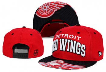 NHL Detroit Red Wings Team Logo Red Snapback Adjustable Hat