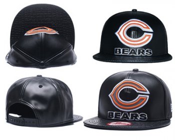 NFL Chicago Bears Team Logo Black Adjustable Hat A66