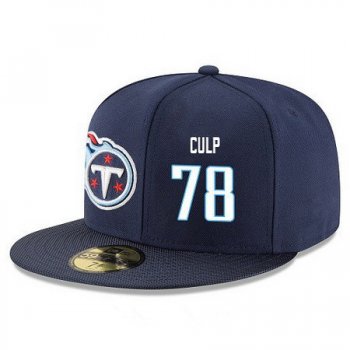 Tennessee Titans #78 Curley Culp Snapback Cap NFL Player Navy Blue with White Number Stitched Hat