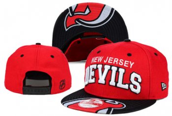 NHL New Jersey Devils Team Logo Red Snapback Adjustable Hat