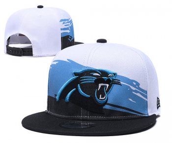 Panthers Team Logo White Black Adjustable Hat GS