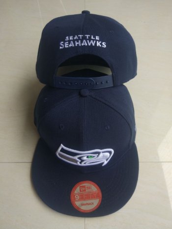 Seahawks Team Logo Navy Adjustable Hat LT