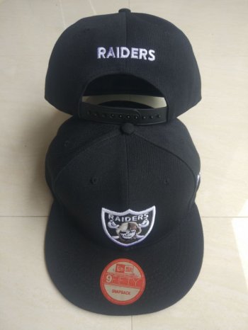 Raiders Team Logo Black Adjustable Hat LT