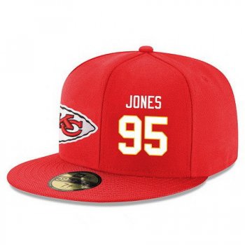 Kansas City Chiefs #95 Chris Jones Snapback Cap NFL Player Red with White Number Stitched Hat