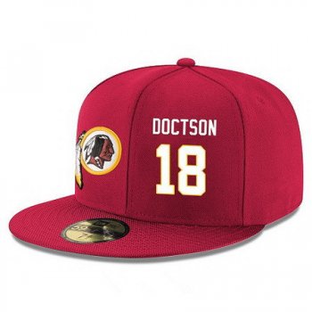 Washington Redskins #18 Josh Doctson Snapback Cap NFL Player Red with White Number Stitched Hat